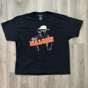 Post Malone Mens 3XL T Shirt Black Short Sleeve Cowboy